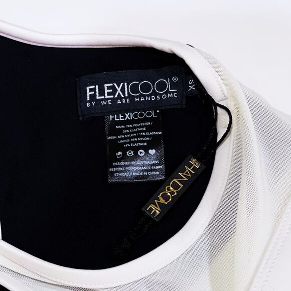 NEW We Are Handsome XS Flexicool Active T Back Bra Top Gym UV White Mesh Sports - Picture 6 of 8